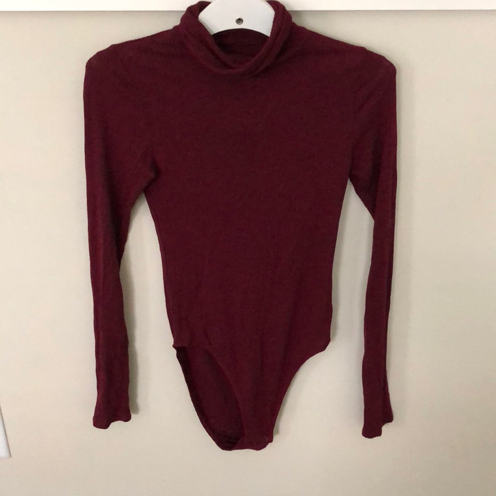 Turtleneck long sleeve bodysuit